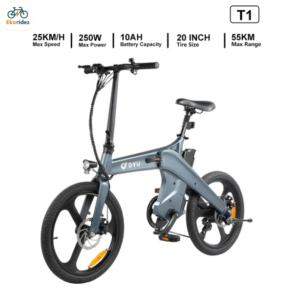 Vélo Électrique Adulte Pliable 250W | 36V 10Ah | EkoRidez | 20 Pouces – Urbain & Compact 1