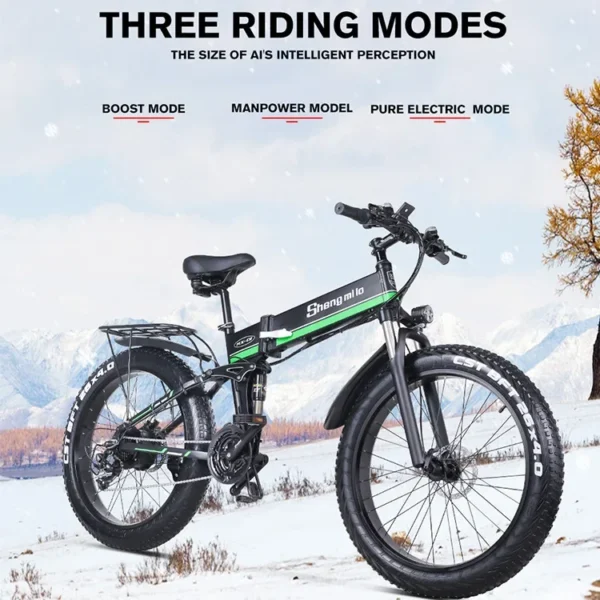 E-Bike Pliable MX01 – VTT Électrique 500W pour Neige et Montagne 2
