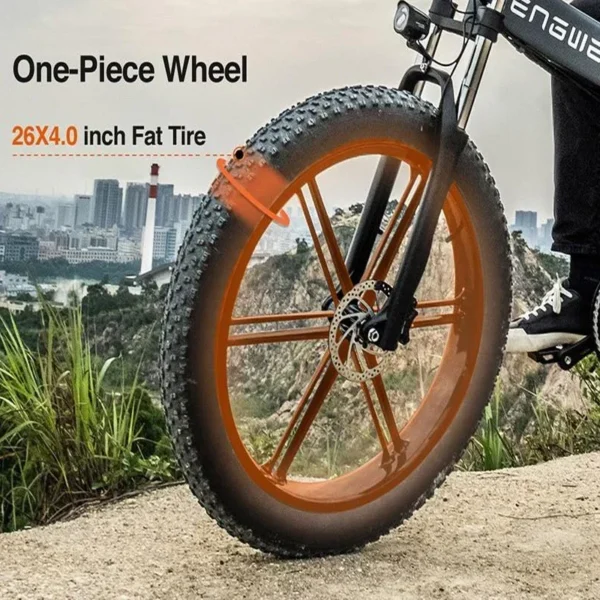 EkoRidez – Vélo Électrique Pliable 26" | 250W | Batterie 48V 29,2Ah | 2 Sièges | Freins Hydraulique 4